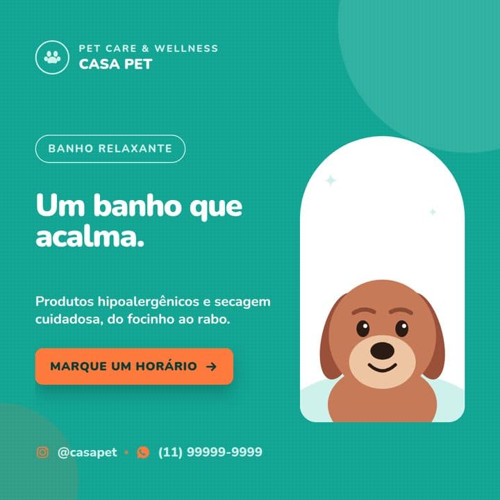 Post divulgando banho relaxante